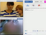 2 naughty french girls have cybersex on chat roulette