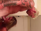 TIED UP and FACE FUCKED as PUNISHMENT FOR INTERRUPTING HIM IN BATHROOM