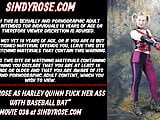 Harley Quinn fuck her ass with baseball bat