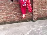 red shalwar Pakistani ass