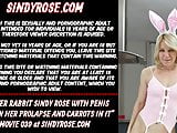 Easter Rabbit Sindy Rose with penis pump on prolapse
