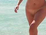 Hot wife naked on the beach