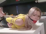 hogtied on table yellow top
