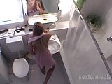 Voyeur tension video in the bathroom