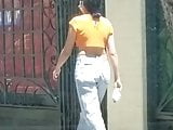 Sexy Latina Petite Slut Walking Down the Street